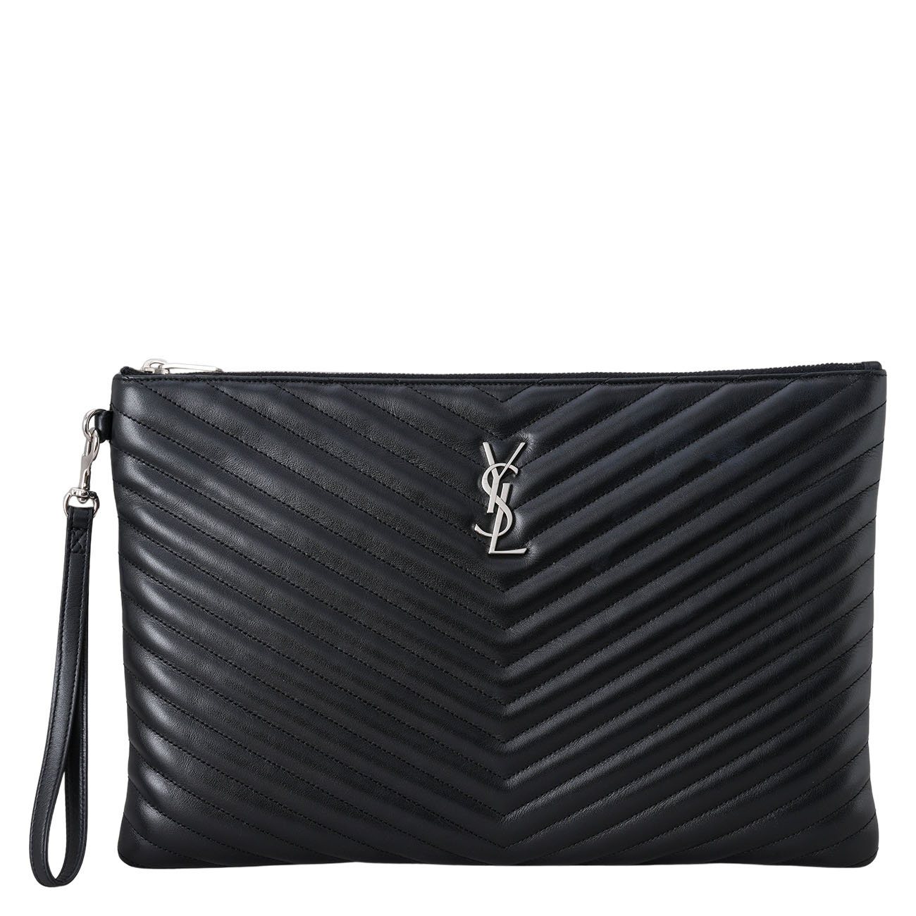 YVES SAINT LAURENT(USED)생로랑 모노그램 쉐브론 클러치